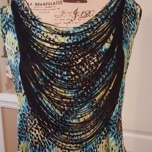Beautiful stringed t-back multicolored tank
